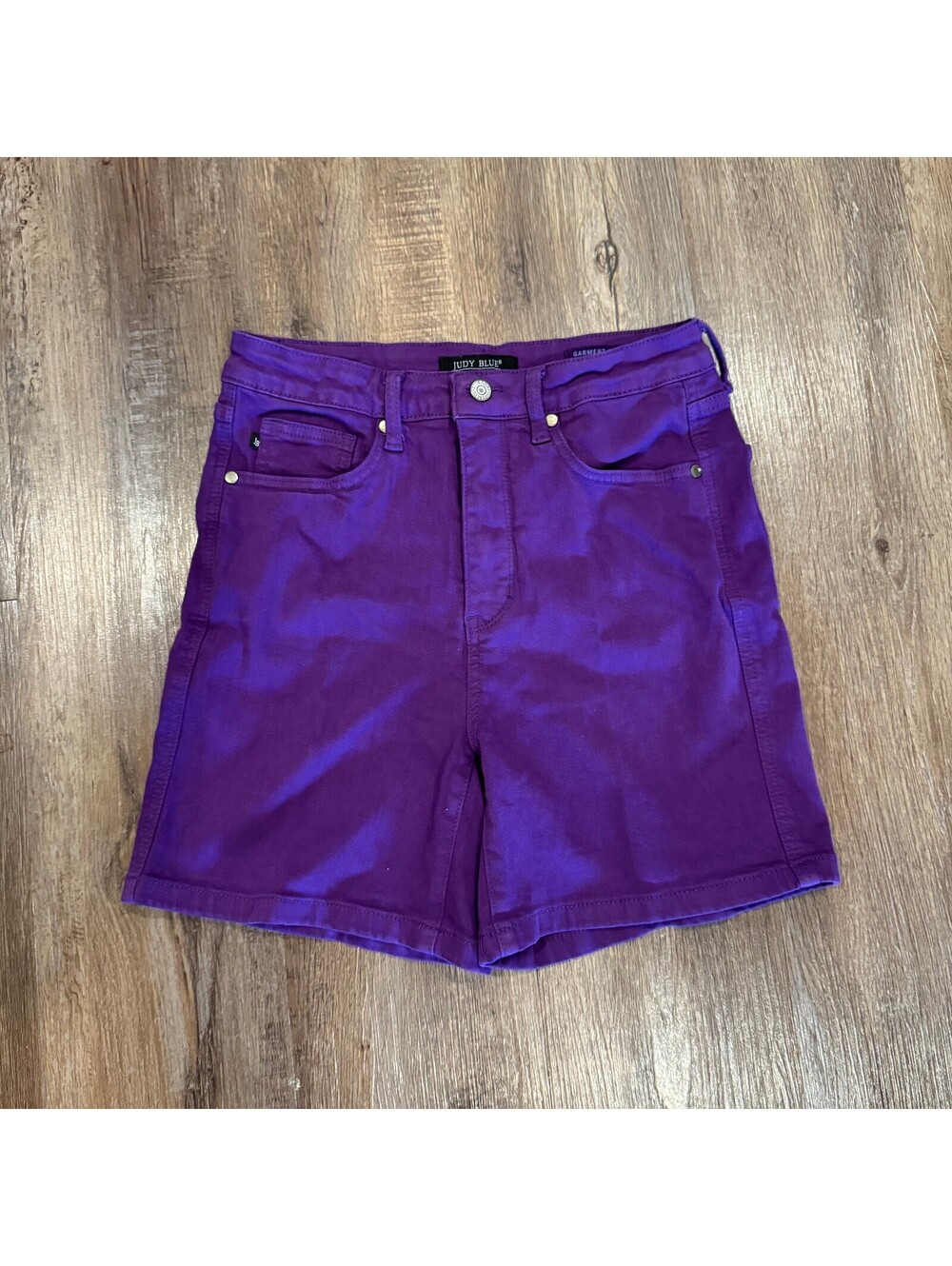 Judy Blue Women's Purple Garment Dyed Denim Shorts Size L